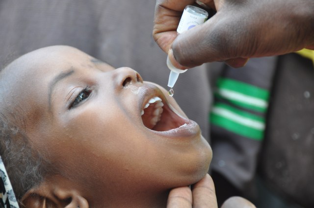 Child receiving vaccination
